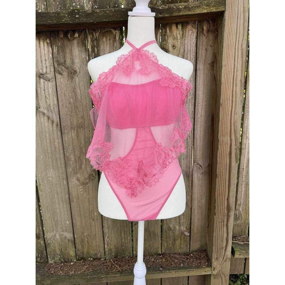 Victoria’s Secret Very Sexy Sheer Teddy M NWT Floral Embroidered Boho Lingerie - Picture 1 of 9